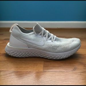 Nike Epic React Flyknit True White